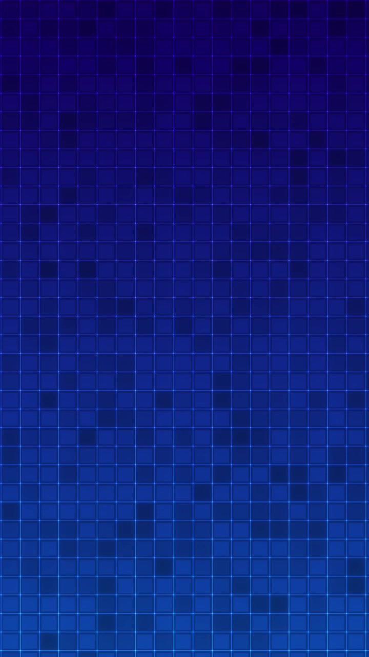 Dark blue digital tile matrix visual with repeated square cells luminous grid lines and clean