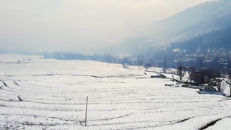 snow covered landscape in kashmir valley