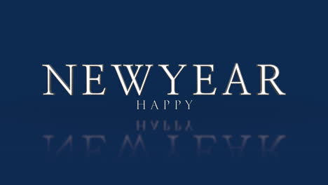 Elegance-Happy-New-Year-text-on-blue-gradient