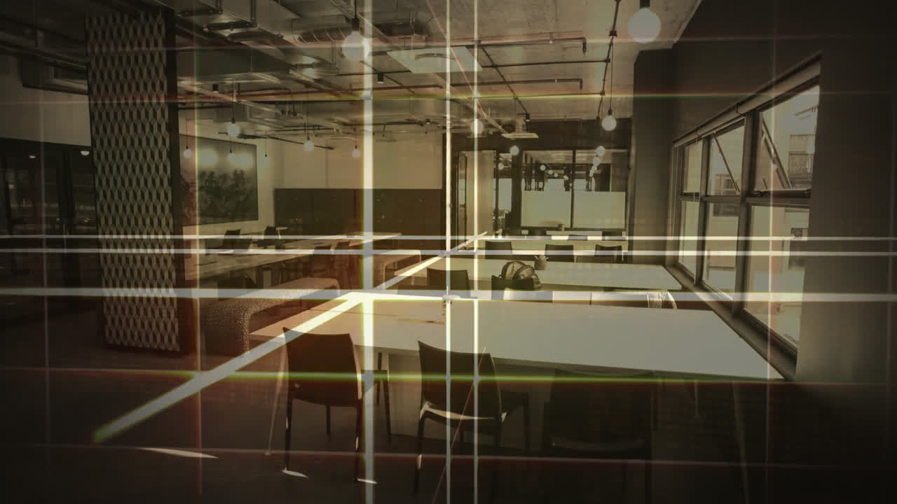 빈 교실과 함께 레이저 라인