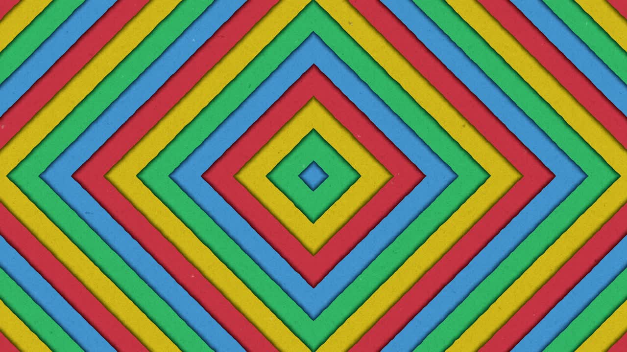 formas abstractas túnel rombo rayas coloridas fondo de bucle sin costuras