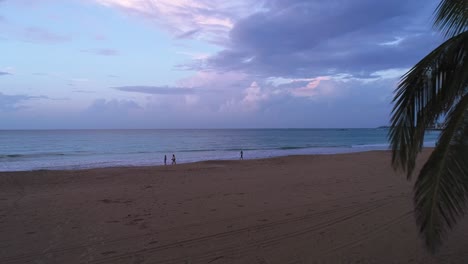 isla verde, puerto rico beach on a cloudy sunset day