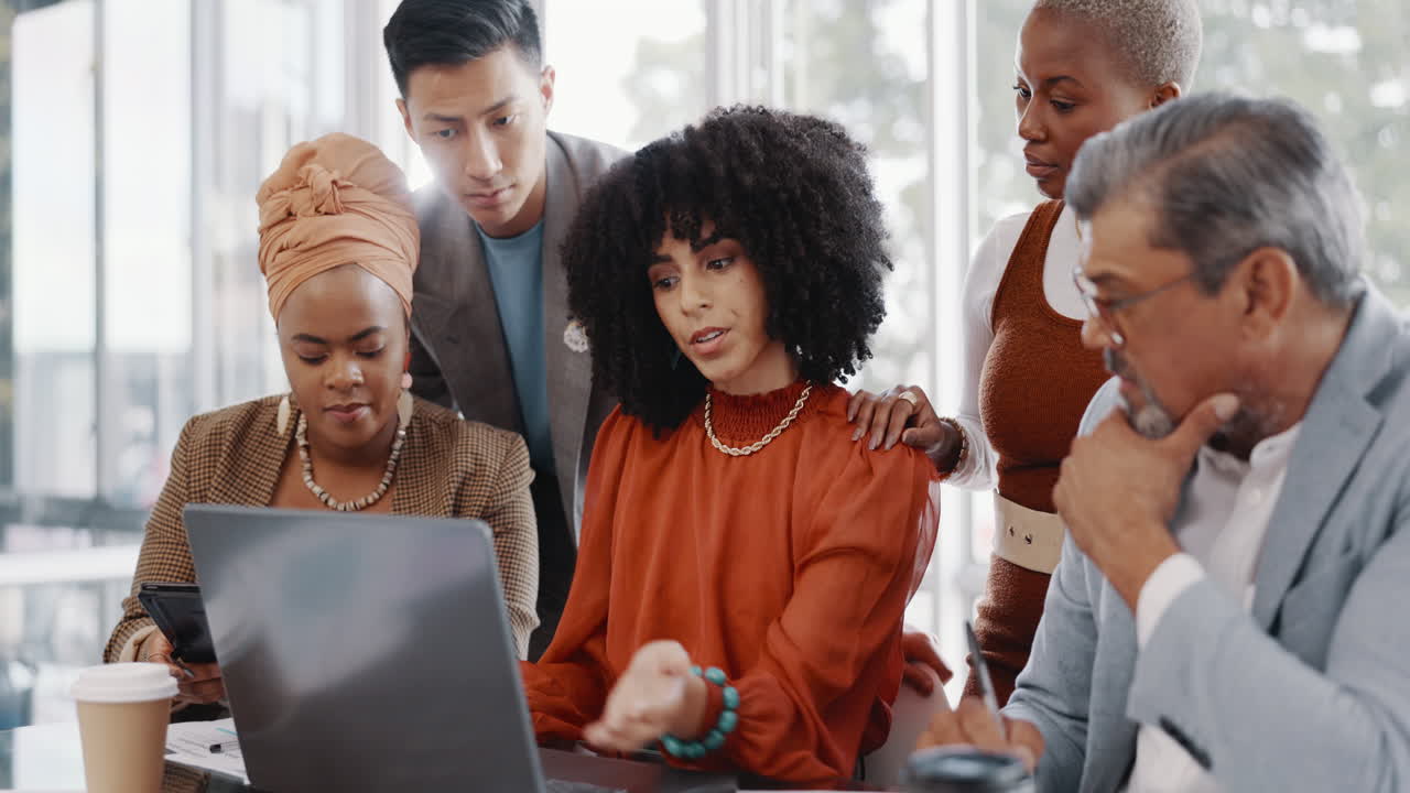 Team, business people and conversation