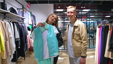 couple shopping for clothes