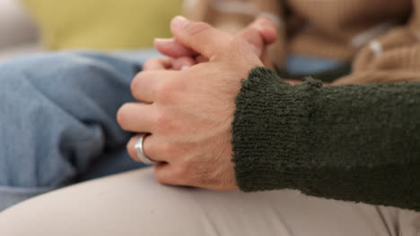 support, love and care couple holding hands