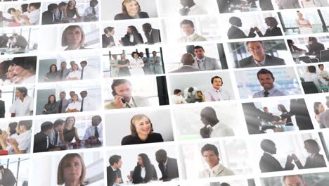 collage of business people working