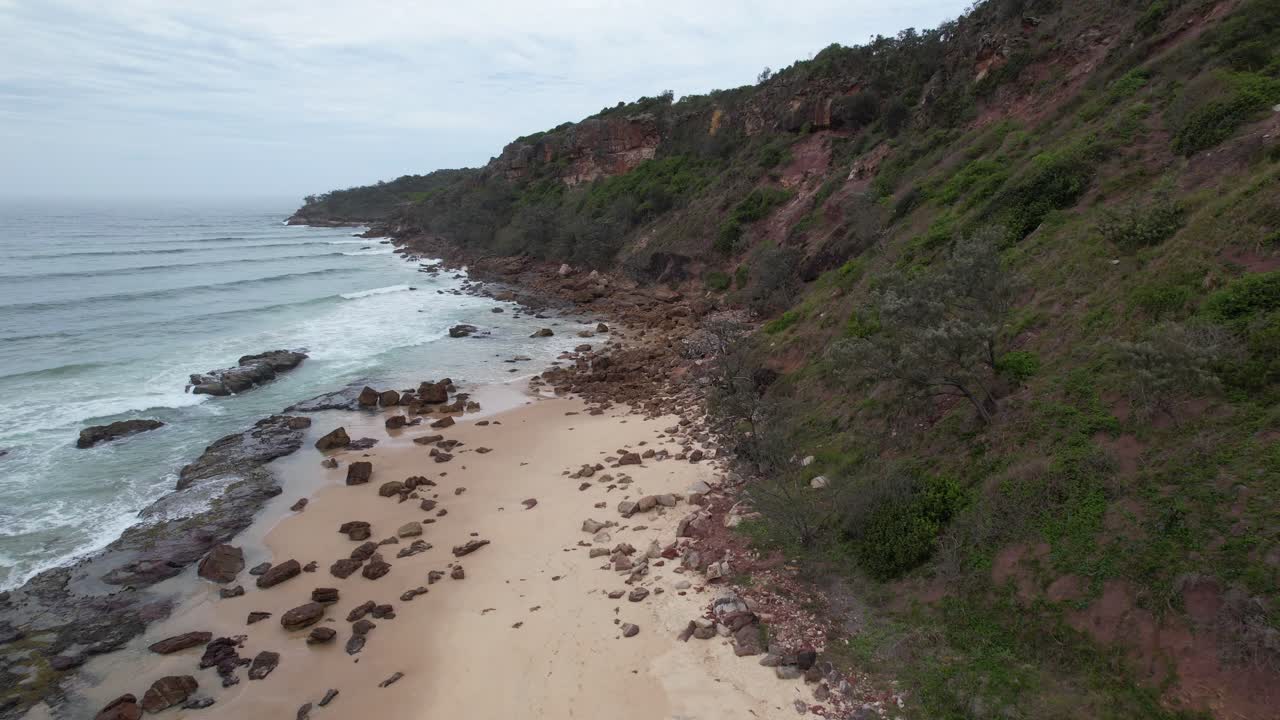 Kattang Nature Reserve And Pilot Beach In Camden Head, NSW, Australia. - aerial shot