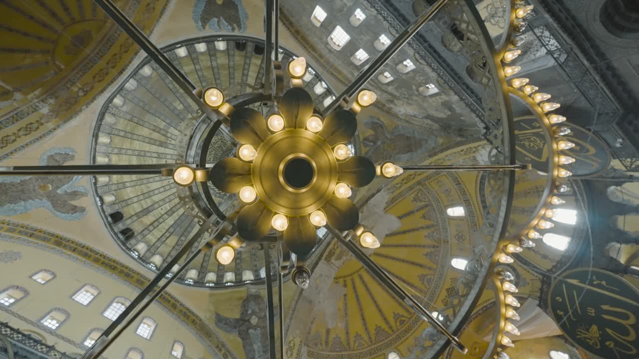 Hagia Sophia Interior Ceiling with Chandelier
