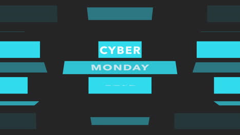 Cyber-Monday-Mit-Blauen-Streifen-Auf-Schwarzem-Farbverlauf