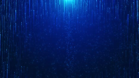 abstract ai wavy digital technology lines bright lights dark void background landscape flowing