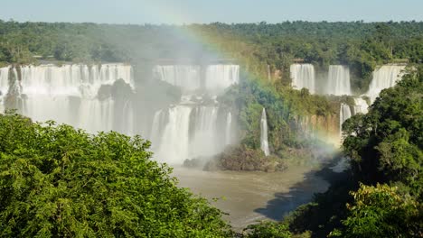 cascadas de iguazú rodeadas por el bosque atlántico lapso de tiempo de toma amplia