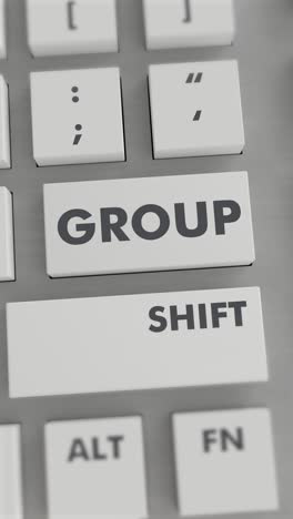 group button pressing on keyboard vertical video