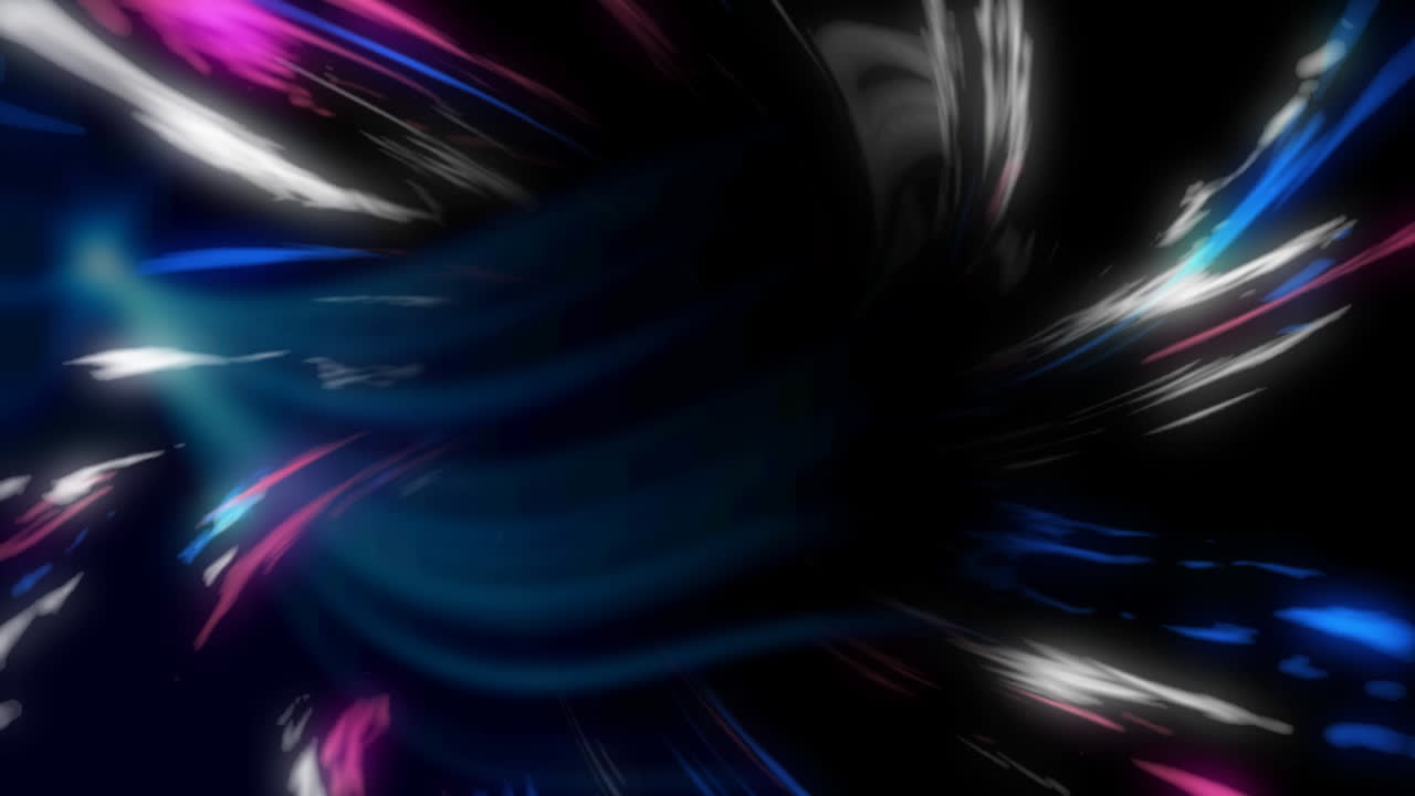 animación de rastros de luz brillante que fluyen sobre pantallas digitales