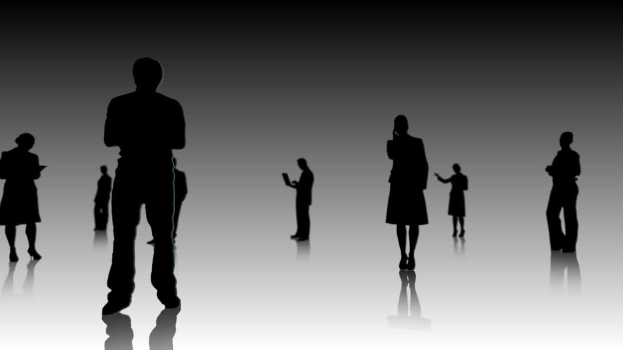 사업가들의 검은 실루