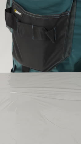 close-up of a white plastic container