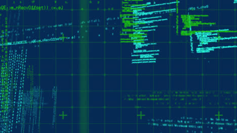 animación del procesamiento de datos en el fondo de la marina