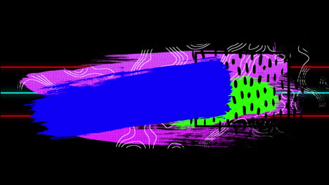 Animación-De-Coloridos-Gráficos-Geométricos-Sobre-Fondo-Negro