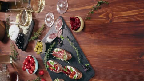 food and wine appetizers