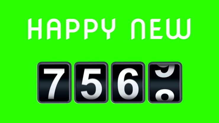 2018 2019 happy new year concept vintage analog counter countdown timer, retro flip number counter from 2018 to 2019 year on chroma key