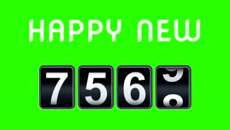 2019 feliz año nuevo concepto vintage contador analógico contador hacia atrás temporizador, contador de números retro flip de 2018 a 2019 año en la llave de croma