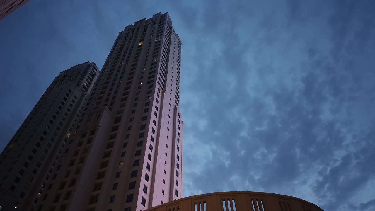 Tall Building at Dusk