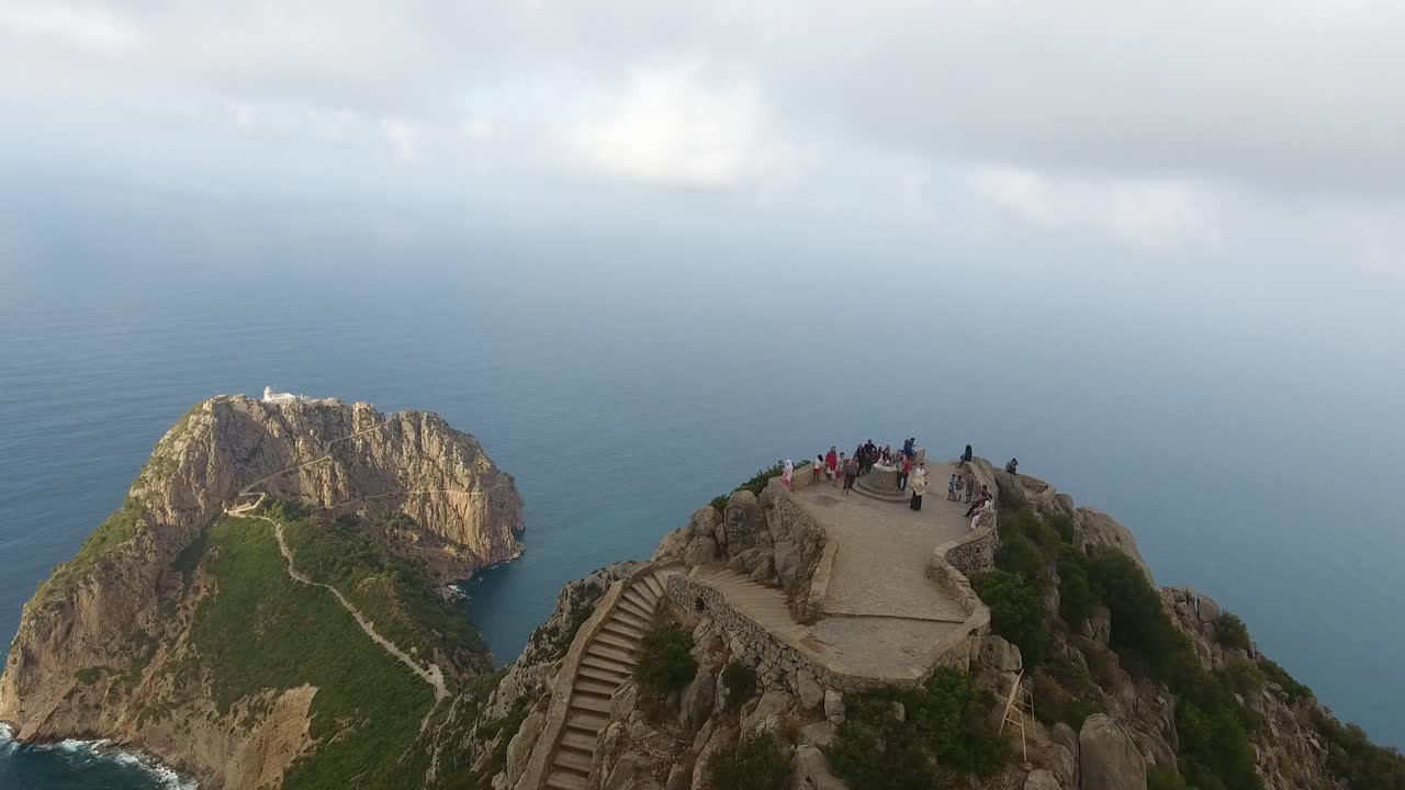 toma aerea por drone de cap carbon - yemma gouraya bejaia algeria