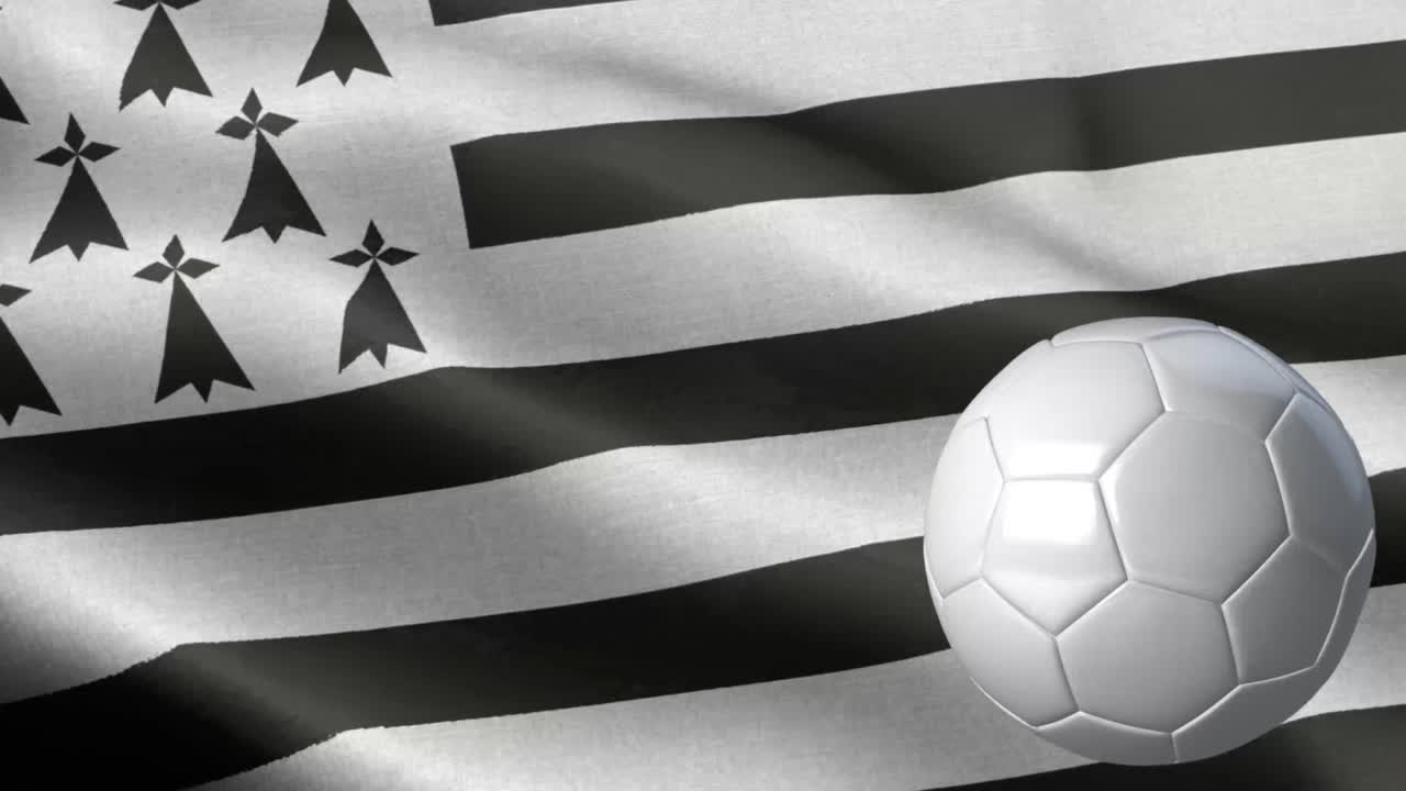 브리튼의 발과 축구공 - 브리튼 발 높은 세부 사항 - 국가 발 브리튼 파동 패턴 루프 가능한 요소 - 직물 질감과 끝없는 루프 - 축구공과 발