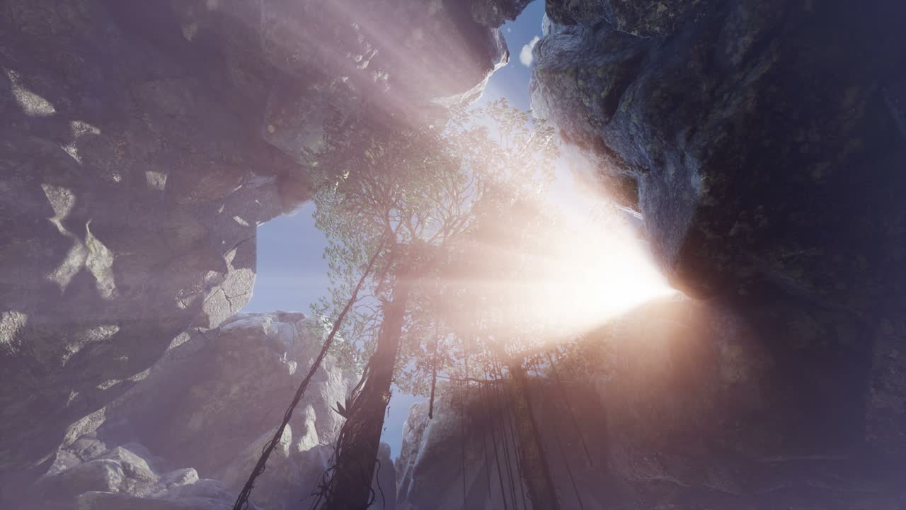 신비한 동굴 안의  ⁇ 빛