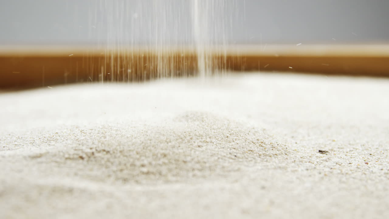 는 모래의 클로즈업