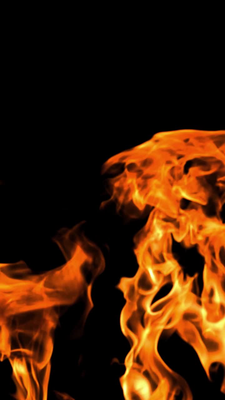 Vera fiamma di fuoco. Vista verticale