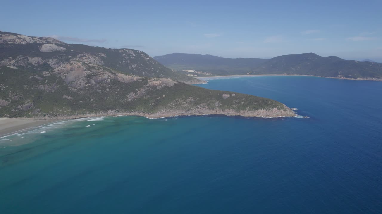 Idyllic Scenery Of The Beach, Squeaky Beach In Wilsons Promontory National Park, Australia - aerial shot