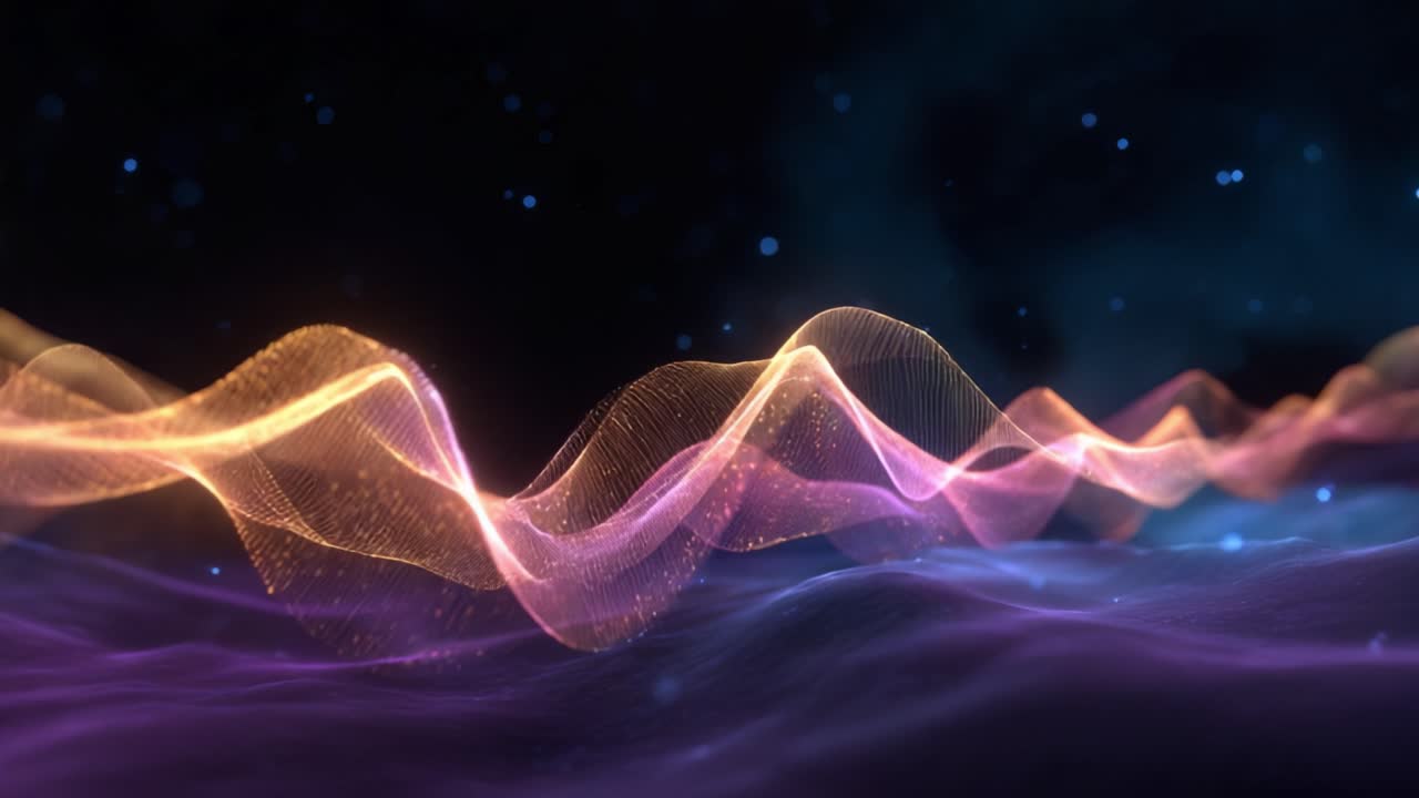 Mesmerizing Wave Patterns in Vibrant Colors Illuminating the Darkness: A Creative Exploration of Light and Motion in the Abstract Dimension of Visual Art