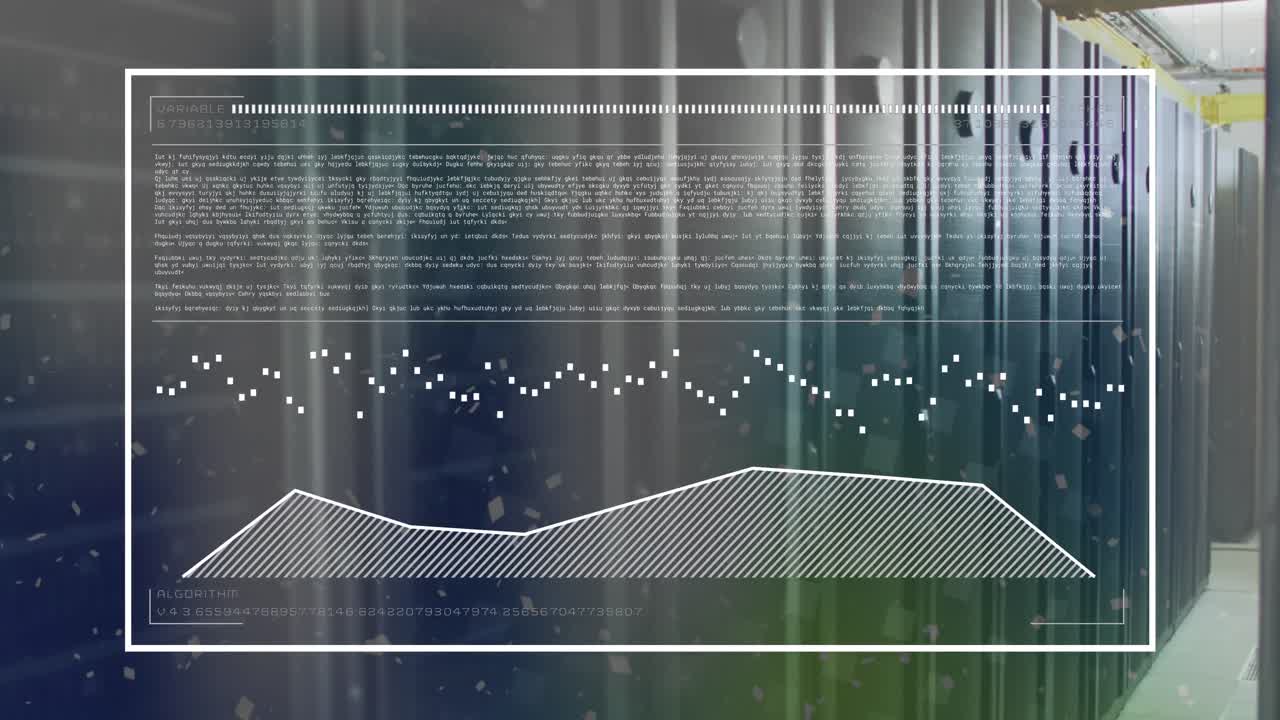Animation of data processing over computer servers