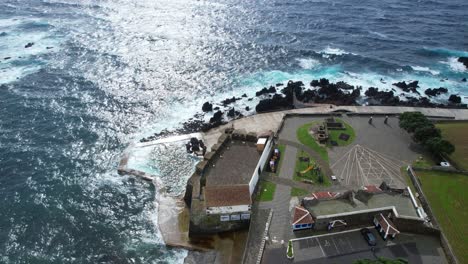 sao mateus volcanic coast in do negrito natural pools