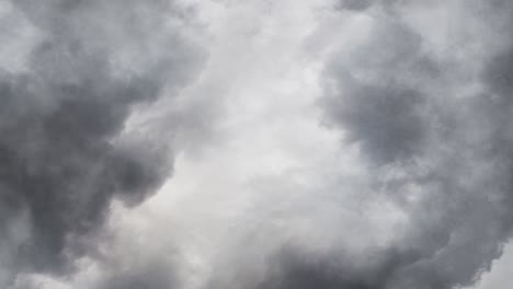 4k dark gray cumulonimbus cloud in the sky, a point of view