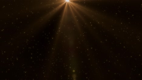 magical animation glowing particles falling under warm golden rays gentle downward motion of