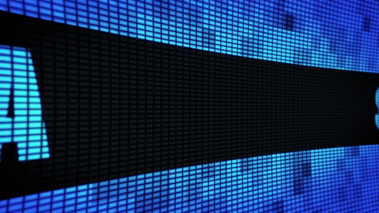 South Korea displayed on a digital screen