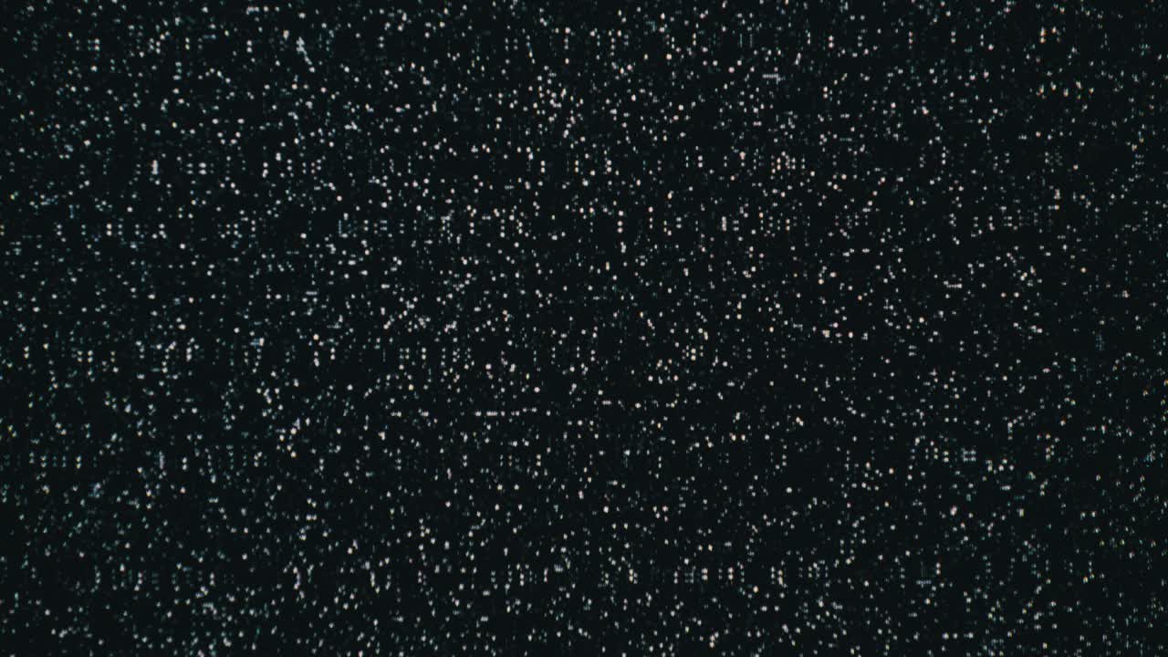 Real Static TV Noise on CRT Screen, Analog Signal, Vintage Screen