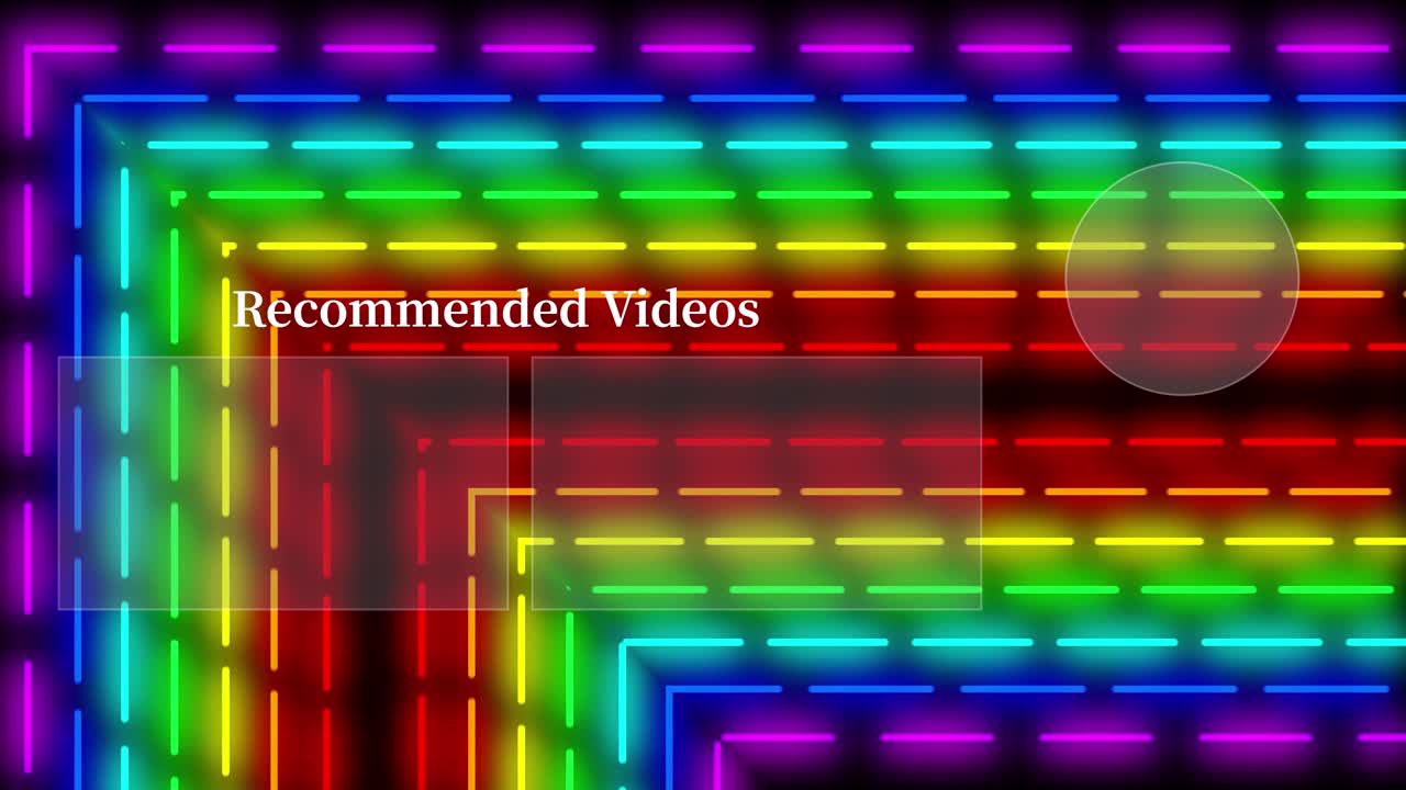 네온 표지판 바 라인 엔드 카드 엔딩 스크린 모션 그래픽