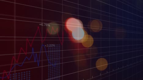 Animation-Verschwommener-Ampeln-über-Diagrammen-Und-Dunklem-Raum