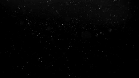 fondo de movimiento abstracto de partículas blancas. hermosas partículas de polvo flotantes blancas. animación 3d de bucle sin costuras 4k