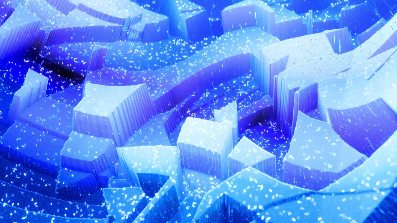 아름답고 추상적인 3d 표면, 반이는 반거리, 추상 3d 파동이 루프로 표면에 달립니다. 파란색 그라디언트, 부드러운 매트 재료, 가운 내부 반이는 부드러운 4k 애니메이션.