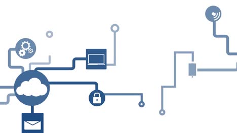 Animation of network of connections