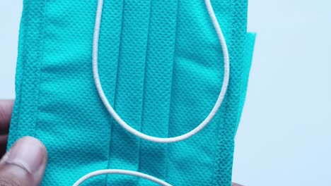 teal face mask
