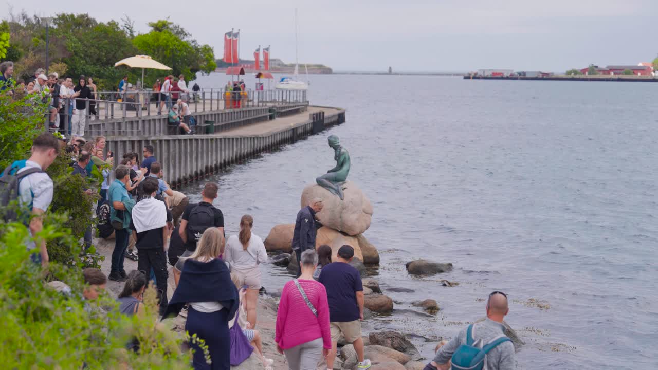 The Little Mermaid Statue in Copenhagen, Denmark