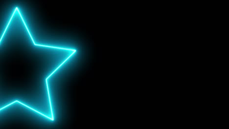 estrella azul de neón brillante animación gráficos de movimiento
