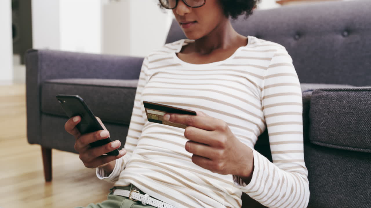 Sorting out her payments online