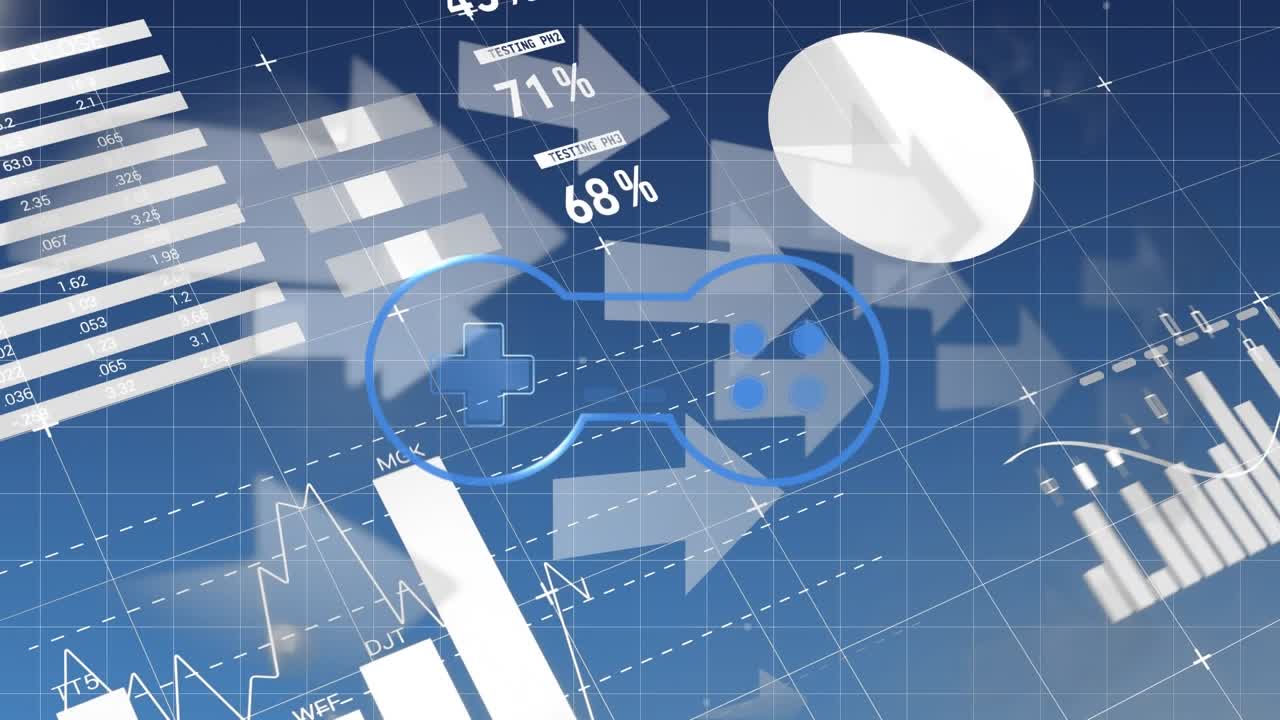 Animazione di un gamepad su elaborazione dati