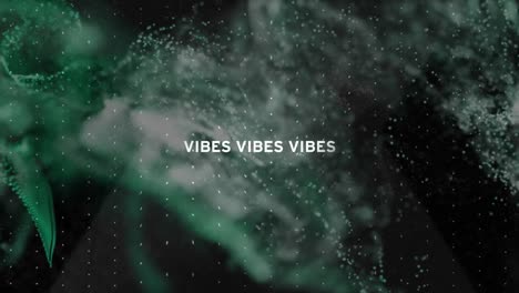 animation of vibes text over glowing moving wave