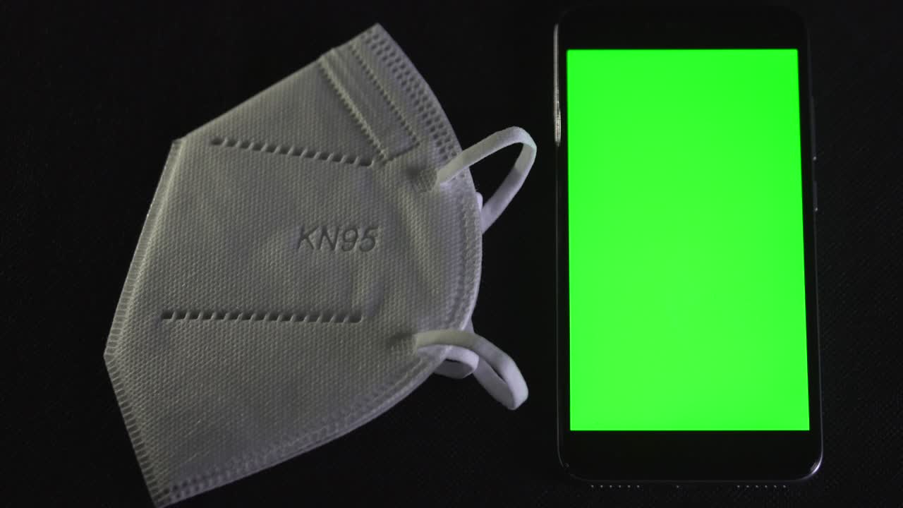 의료 보호 마스크 (n95), 스마트폰, lcd 스크린, 크로마 키